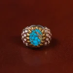 انگشتر فیروزه شجری مردانه کد 25162