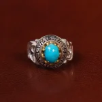 انگشتر فیروزه شجری مردانه کد 25165