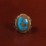 انگشتر فیروزه شجری مردانه کد 25167