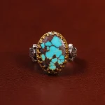انگشتر فیروزه شجری مردانه کد 25182