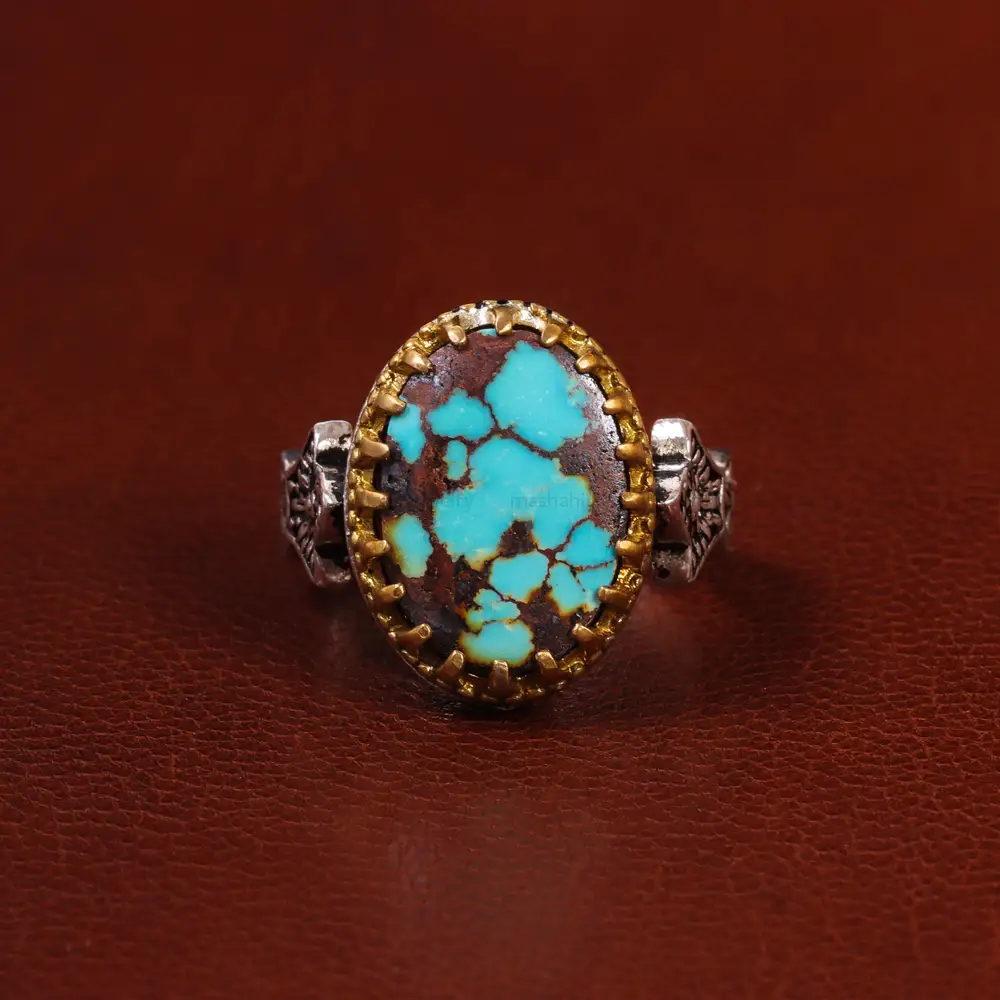 انگشتر فیروزه شجری مردانه کد 25182