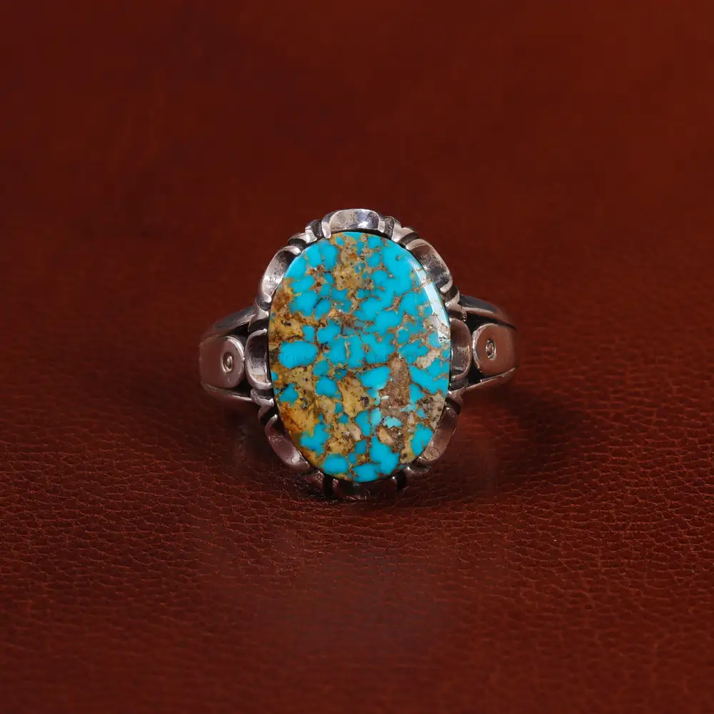 انگشتر فیروزه شجری مردانه کد 25221