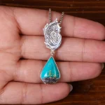 گردنبند فیروزه زنانه کد 25233