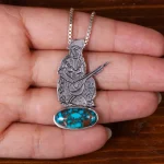 گردنبند فیروزه زنانه کد 25234