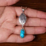 گردنبند فیروزه زنانه کد 25237