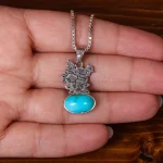 گردنبند فیروزه زنانه کد 25241