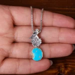 گردنبند فیروزه زنانه کد 25244