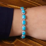 دستبند فیروزه زنانه کد 25260