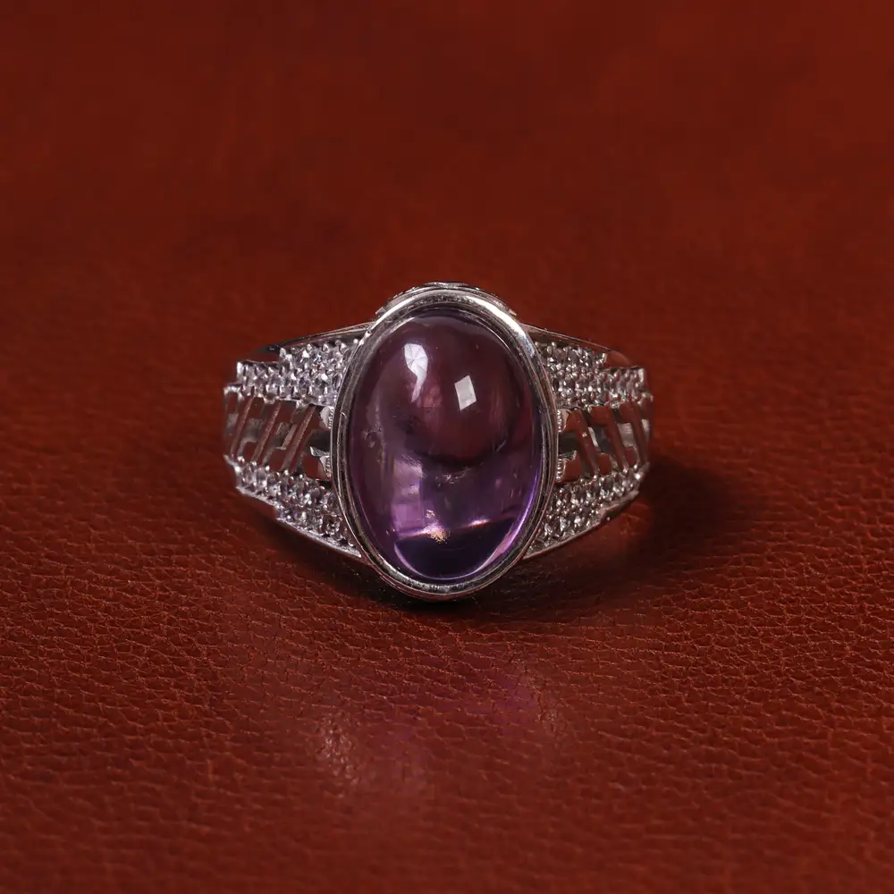 انگشتر آمیتیست مردانه کد 25309