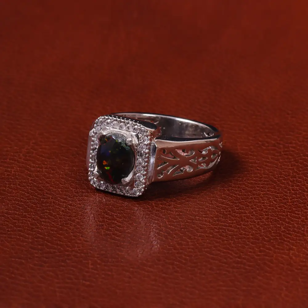 انگشتر اوپال مردانه کد 25307