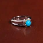 انگشتر فیروزه عجمی مردانه کد 25601