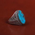 انگشتر فیروزه شجری مردانه کد 25802