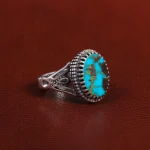 انگشتر فیروزه شجری مردانه کد 25824