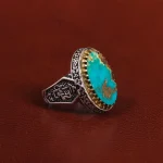 انگشتر فیروزه شجری مردانه کد 25829