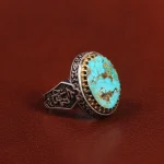 انگشتر فیروزه شجری مردانه کد 25833