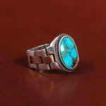 انگشتر فیروزه شجری مردانه کد 25836
