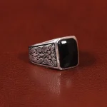 انگشتر عقیق مردانه کد 25839