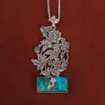 گردنبند فیروزه زنانه کد 25841