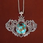 گردنبند فیروزه زنانه کد 25844