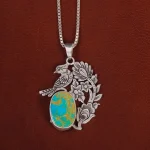 گردنبند فیروزه زنانه کد 25845