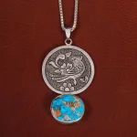 گردنبند فیروزه زنانه کد 25846