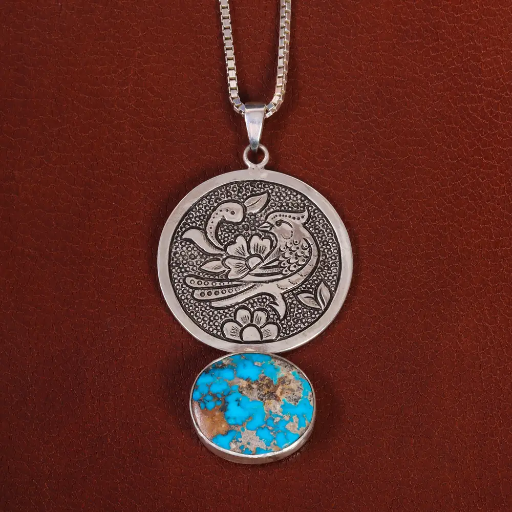 گردنبند فیروزه زنانه کد 25846