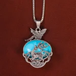 گردنبند فیروزه زنانه کد 25847