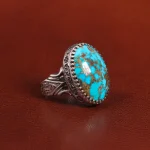 انگشتر فیروزه شجری مردانه کد 25864