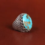 انگشتر فیروزه شجری مردانه کد 25866