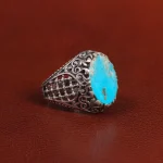 انگشتر فیروزه شجری مردانه کد 25869