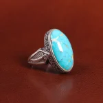 انگشتر فیروزه شجری مردانه کد 25870
