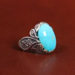 انگشتر فیروزه شجری مردانه کد 25871