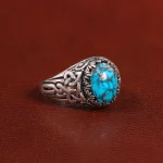 انگشتر فیروزه شجری مردانه کد 25873