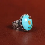انگشتر فیروزه شجری مردانه کد 25874