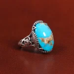 انگشتر فیروزه شجری مردانه کد 25876