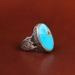 انگشتر فیروزه شجری مردانه کد 25877