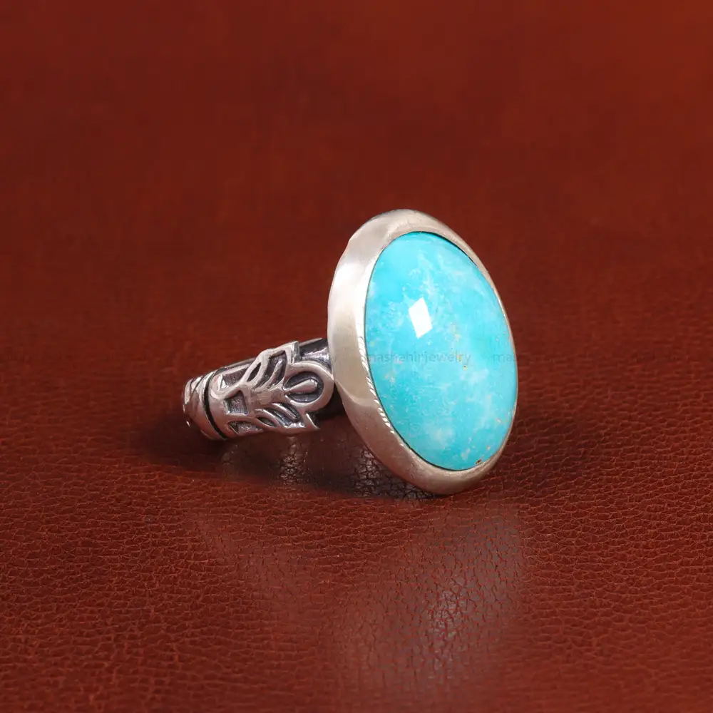 انگشتر فیروزه شجری مردانه کد 25878