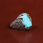 انگشتر فیروزه شجری مردانه کد 25882