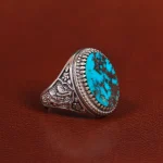 انگشتر فیروزه شجری مردانه کد 25888