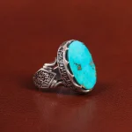 انگشتر فیروزه شجری مردانه کد 25895