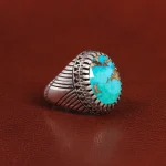 انگشتر فیروزه شجری مردانه کد 25898