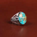 انگشتر فیروزه شجری مردانه کد 25901