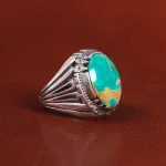 انگشتر فیروزه شجری مردانه کد 25929