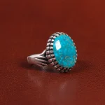 انگشتر فیروزه شجری مردانه کد 25933