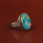 انگشتر فیروزه شجری مردانه کد 25936