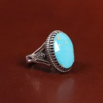 انگشتر فیروزه شجری مردانه کد 25941