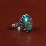 انگشتر فیروزه شجری مردانه کد 25950