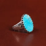 انگشتر فیروزه شجری مردانه کد 25952