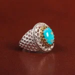 انگشتر فیروزه شجری مردانه کد 25976