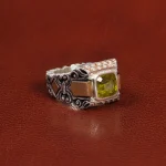 انگشتر زبرجد مردانه کد 25987